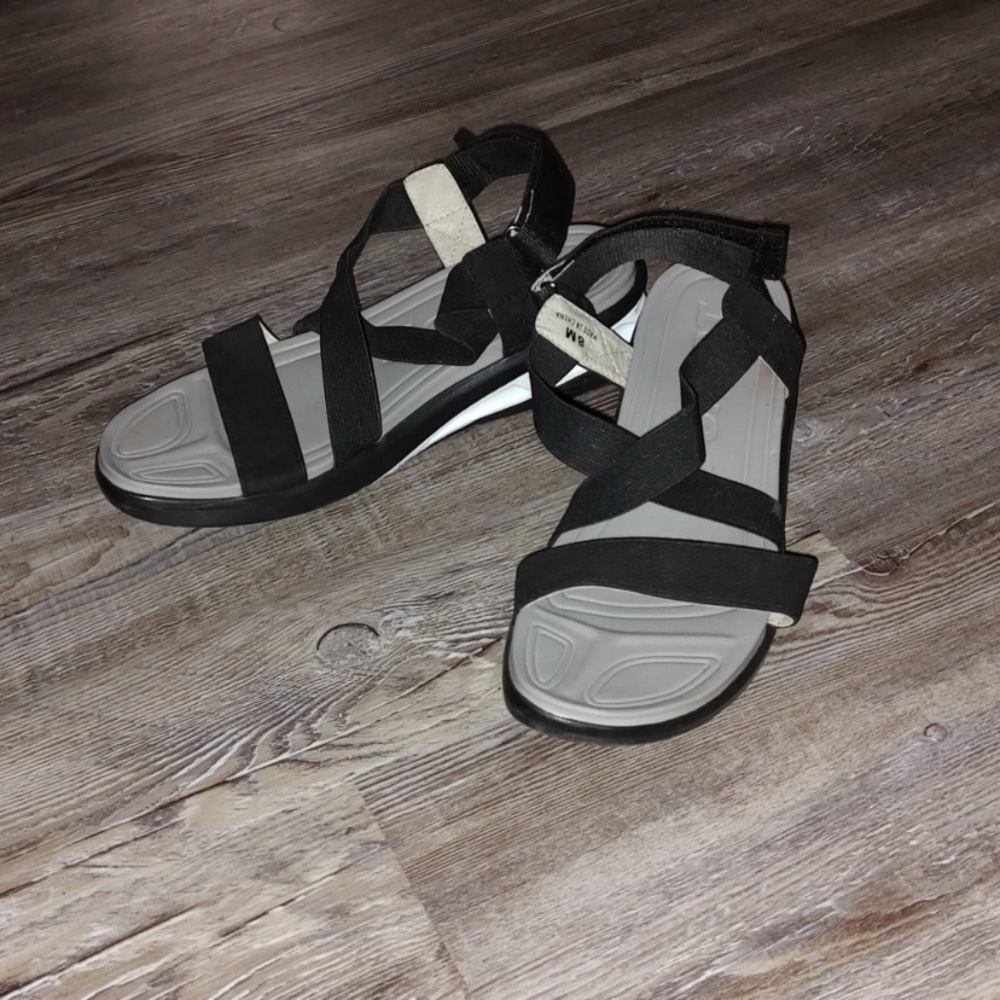 JSport Black Sandals